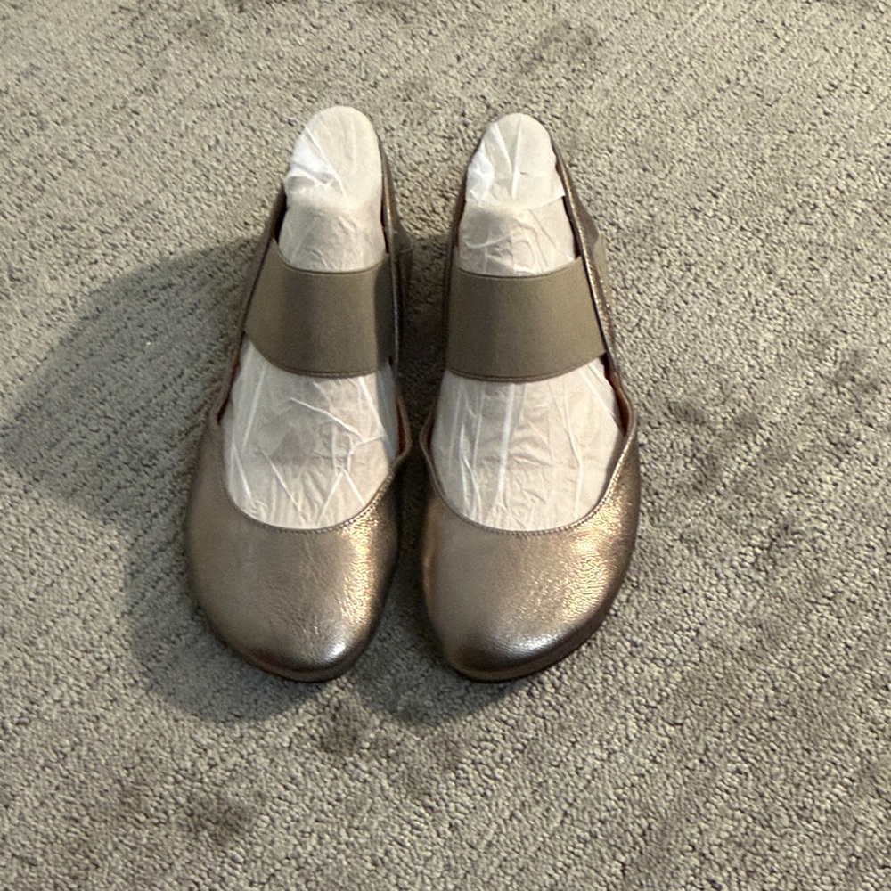 Gentle Souls Metallic Gold Flats